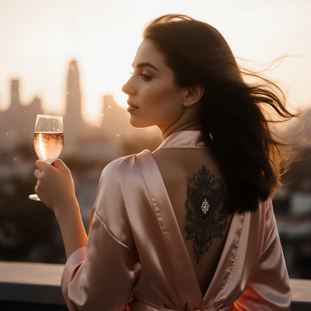 Example - Rooftop golden hour portrait