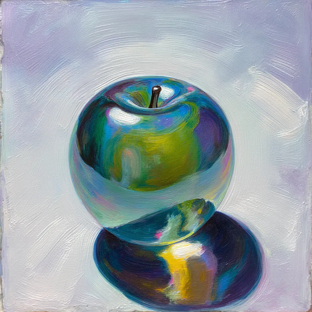 Flux Krea Example 2 - Abstract Glass Fruit Art