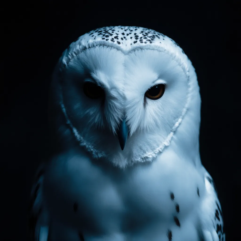 Example - Mysterious white owl portrait